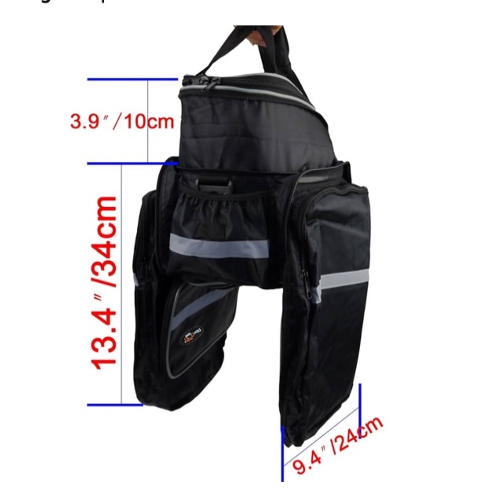 Disconano® Waterproof Multi Function Excursion Cycling Bike Rear Seat Trunk - Picture 10 of 17